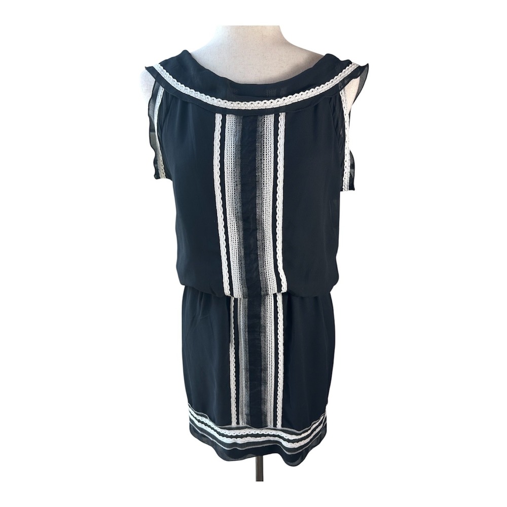 M.S.S.P. Max Studio Specialty Products Dress Women S Black Lace Trim Sleeveless